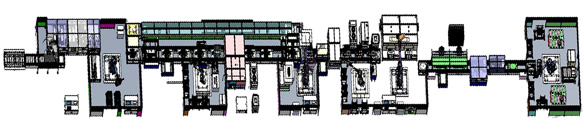 方殼動(dòng)力電池模組自動(dòng)組裝線